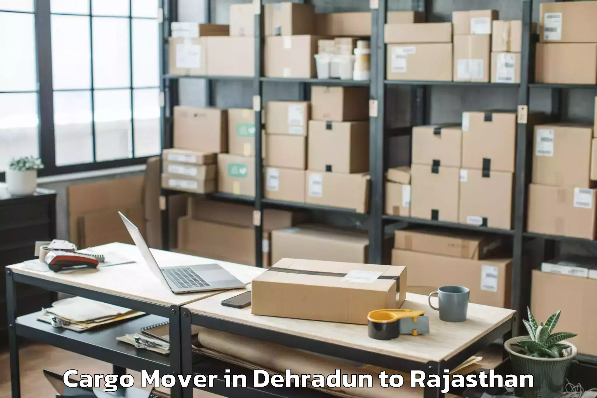 Book Dehradun to Sunrise University Alwar Cargo Mover Online